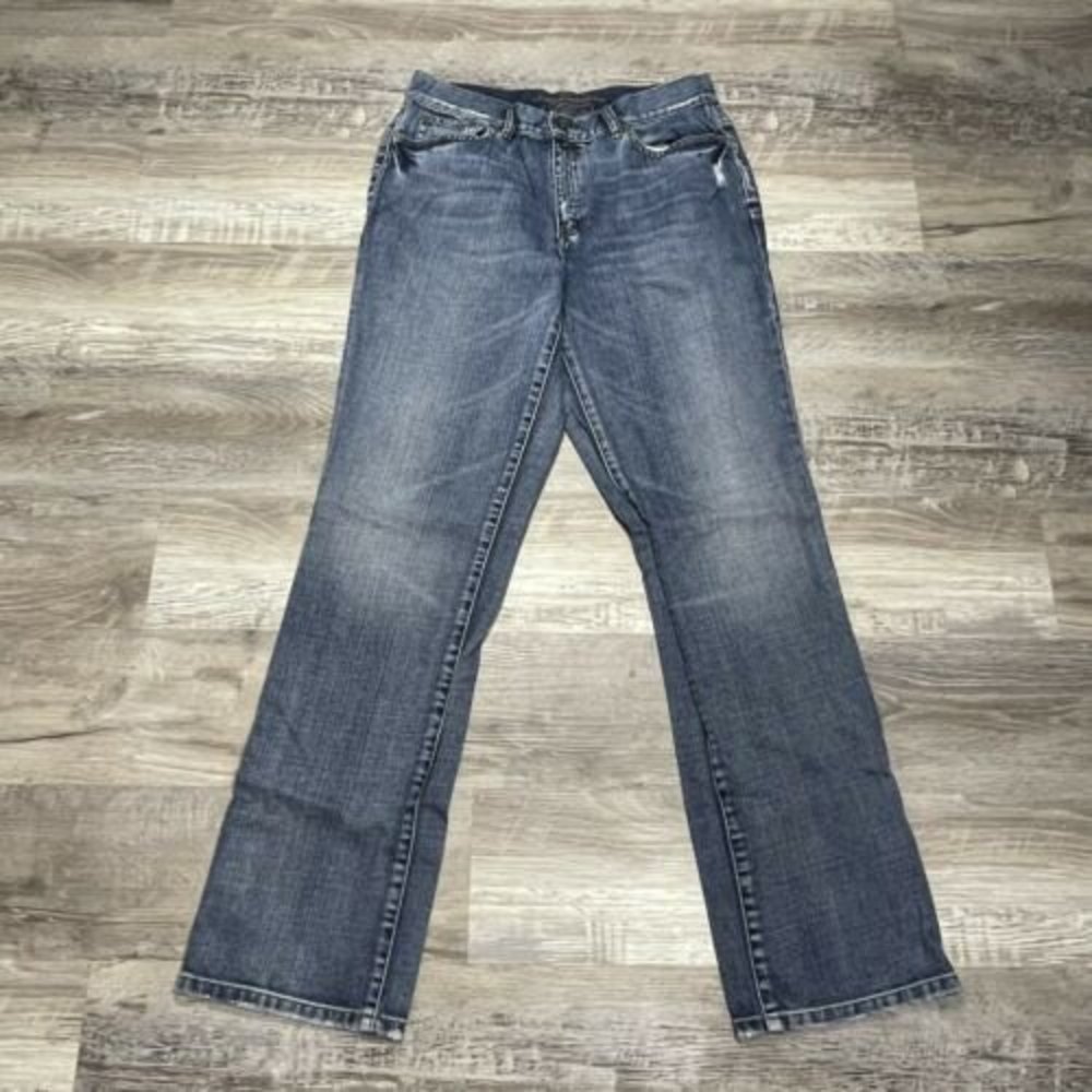 Lauren Jeans Company Premium Blue Jeans Womens Size 8 Distressed